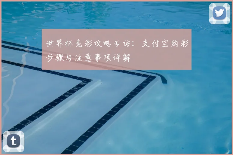 世界杯竞彩攻略专访：支付宝购彩步骤与注意事项详解